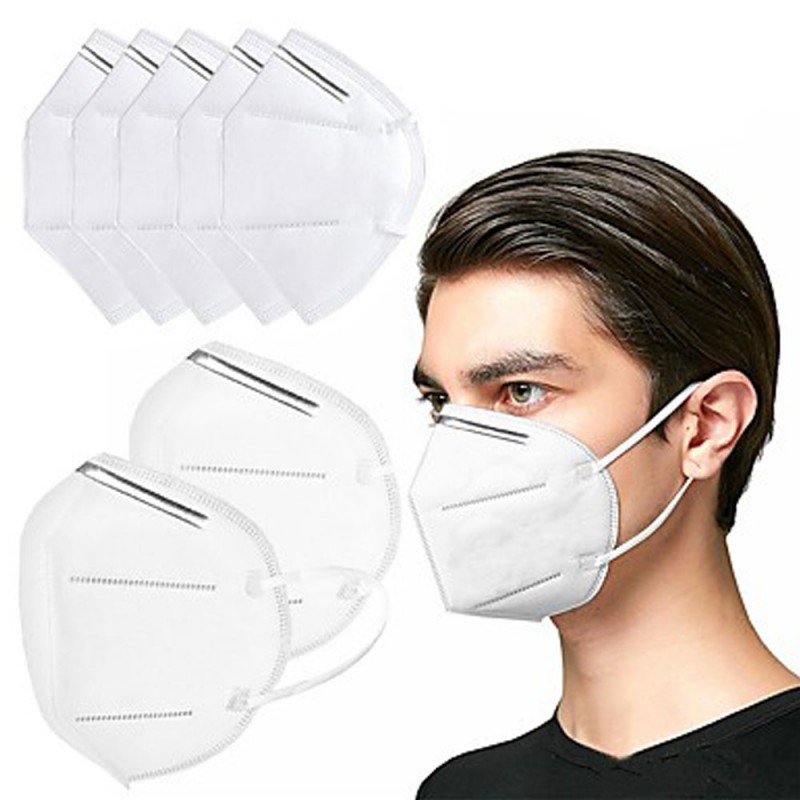 10 pcs KN95 CE FFP2 Face Mask Respirator Protection In Stock CE Certified Certification White