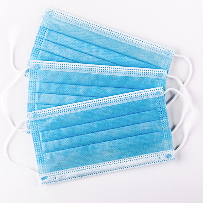 50PCS 3-layer Disposable Masks Safe Breathable Mouth Face Mask Disposable Ear loop Face Masks CE Certified Personal Protection